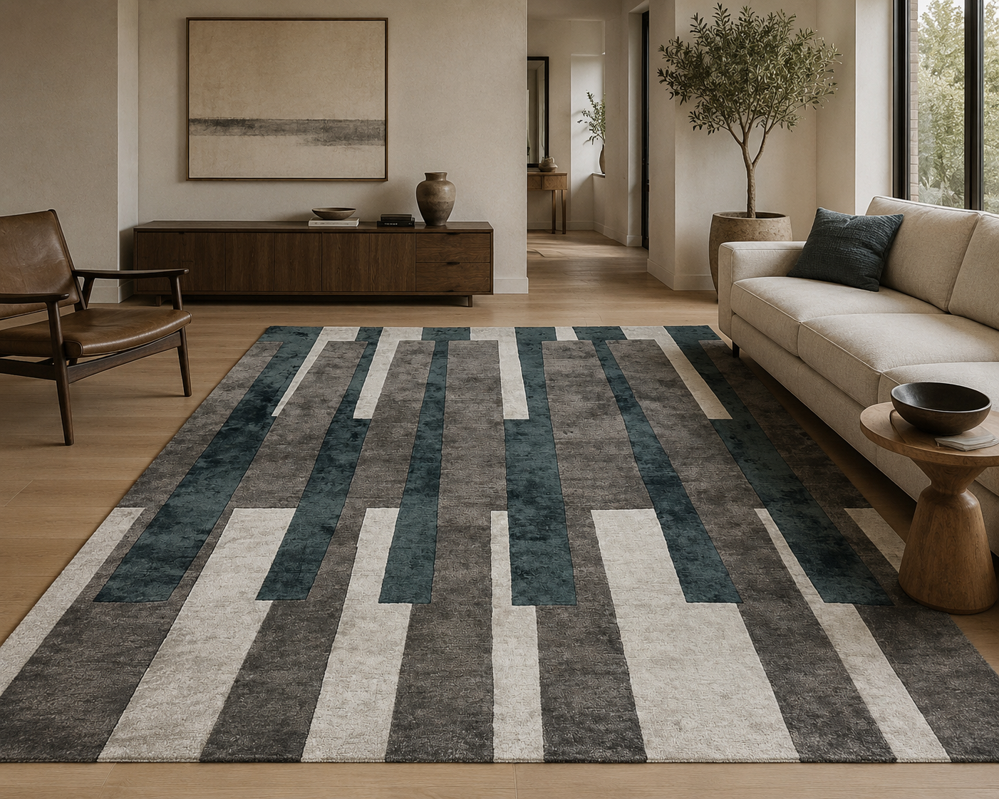 Rug in a retail showroom